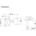 6pcs spanners tuners tuners closed heads string tuners pi�ces de rechange pour guitare electrique acoustique ...