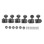 6pcs string tuning key retro style metal delicate tuning pegs remplacement pour guitare electrique noir ...