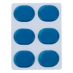 6pcs transparent gel de silice tambour silencieux kit caisse claire caisse silencieux pad pte (bleu) ...