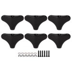 6pcs tuning pegs bouton queue de poisson type noir mtal mcaniques remplacement pour basse electrique ...