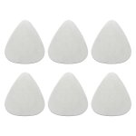 6x m�diators de guitare en acier inoxydable - argent