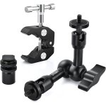 7 inch magic article arm, magic monitor arm adjustable friction arm with crab clamp + hot shoe kit screw ...