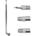 7 - section fm antenne radio télescopique 75 ohm, connecteur mâle de type f avec adaptateur, récepteur ... 7 - section fm antenne radio télescopique 75 ohm, connecteur mâle de type f avec adaptateur, récepteur ...