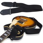 75 - 120cm r�glable electrique acoustique basse guitare sangle pu cuir + nylon multifonction noir utile ...