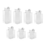 7pcs diff�rentes hauteur carr� doigt bague bijoux pr�sentoir stand support photographie accessoires vitrine ...