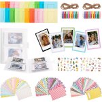8 in 1 photo accessory kit compatible with fujifilm instax 2x3 film (54x86mm) includes magnetic photo ...