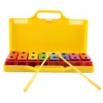8 notes chromatique xylophone glockenspiel r�sonateur cloches avec etui jaune