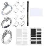 8 pcs ajusteur de taille d'anneau pour anneaux lâches kit d'adaptateur d'anneau transparent avec chiffon ... 8 pcs ajusteur de taille d'anneau pour anneaux lâches kit d'adaptateur d'anneau transparent avec chiffon ...