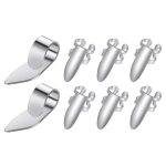 8 pcs guitare pouce doigt mdiators en acier inoxydable mdiators de guitare avec etui en plastique pour ...