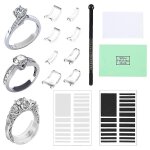 8 pcs ring - size ajusteur pour anneaux lches transparent invisible anneau adaptateur kit avec argenterie ...