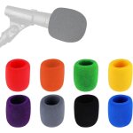 8 pi�ces housse de microphone, mousse micro anti bruit, mousse pour microphone , color� microphone bonnettes, ...