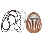 8 touches kalimba thumb piano kit mini bois massif pendentif jouet anniversaire cadeau instrument de ...