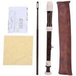 8 trous baroque flte a bec clarinette flte instrument a vent avec pu sac outil de nettoyage (caf)