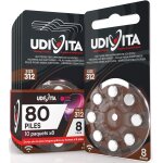 80 piles auditives taille 312 pr41 (marron) avec technologie phono pulse - 10 blisters de 8 piles