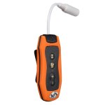 8gb lecteur mp3 natation plongee sous - marine spa radio + fm etanche casque orange