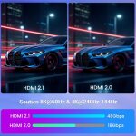 8k c�ble hdmi 15m, 8k 4k 30hz c�ble hdmi haute vitesse avec earc, hdr, hdr10, hdcp 2. 3, ethernet, d ...