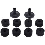 8pcs pied de cymbale 25mm feutre rondelle + 2pcs cymbale manchons remplacement pour kit tambour d'etagere ...
