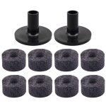 8pcs pied de cymbale 25mm feutre rondelle + 2pcs cymbale manchons de remplacement pour kit de tambour ...