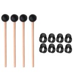 8pcs steel tongue drum finger picks finger sleeves handpan avec 4pcs ethereal drum drumstick kit pe