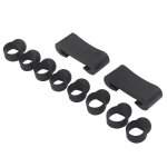 8pcs tongue drum finger sleeves accessoire dinstrument en silicone avec 2pcs porte - baguettes