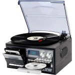 9 en 1 platine vinyle avec 3 vitesses vinyle bluetooth, radio am / fm, cd / cassette, usb / sd / mmc ... 9 en 1 platine vinyle avec 3 vitesses vinyle bluetooth, radio am / fm, cd / cassette, usb / sd / mmc ...