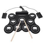 9 pads batterie electronique portable roll up drum kit usb midi drum avec pilons pdale pour dbutants ...