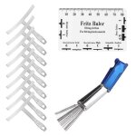 9 pcs understring jauge de rayon + outil de jauge de rgle d'action de corde + chevalet de guitare selle ...