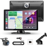 9 pouces ecran carplay voiture pour a - pple carplay & android auto avec 4k dashcam, camra de recul ...