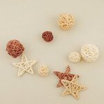 9pcs - boules en rotin naturel et osier, accessoires de photographie, arrire - plan, 9 pices, pour ...