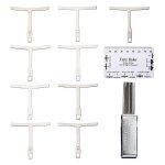 9pcs jauge de rayon de corde infrieure + outil de jauge de rgle d'action de corde + ensemble de limes ...
