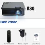 A30 - mini projecteur portable a30 mise  niveau 3d led home cinma gamer beamer 1080p vido 4k via port ...