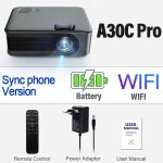 A30c - batternel - aun a30 mini projecteur video led extrieur portable pour films 4k tlvision intelligente ...