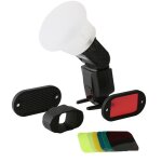 Abat - jour doux en silicone narblanc pour appareil photo , diffuseur de lumire speedlite,  accessoires ...
