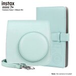 - accessoires pour appareil photo instax mini 7 + , sac de transport en pu, tui transparent, sangle ...