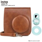 - accessoires pour appareil photo instax mini 7 + , sac de transport en pu, tui transparent, sangle ...