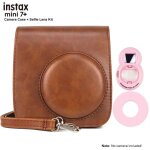 - accessoires pour appareil photo instax mini 7 + , sac de transport en pu, tui transparent, sangle ...