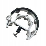 Accessoire de percussion pour tambourin ktv en mtal a double range, blanc