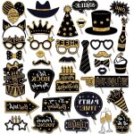 Accessoires photo booth 36 pièces - accessoires photobox noir & or pour anniversaire, mariage, noël - ... Accessoires photo booth 36 pièces - accessoires photobox noir & or pour anniversaire, mariage, noël - ...
