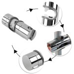 Accessoires de salle de bain douche en plastique, support de barre de rail coulissant
