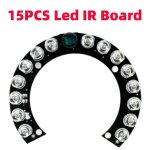 Accessoires de vidosurveillance  90 degrs, lumire infrarouge 850nm, 15 mars, carte led ir pour camras ...