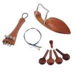 Accessoires de violon 4 / 4, goupilles d'accord, plaque de traction, cordes de queue, mentonnire, vis, ...