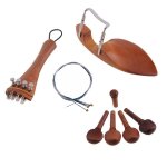 Accessoires de violon 4 / 4, goupilles d'accord, plaque de traction, cordes de queue, mentonnire, vis, ...