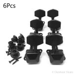 Accordeur de cordes pour guitare electrique, 6 pi�ces, en m�tal, bouton semi - ferm�