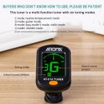 Accordeur de guitare rotatif a clip arôme at - 01a, ecran lcd pour guitare acoustique chromatique, basse, ... Accordeur de guitare rotatif a clip arôme at - 01a, ecran lcd pour guitare acoustique chromatique, basse, ...
