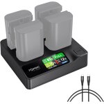Accsoon lp - e6 lp - e6n lp - e6nh pd60w chargeur de batterie pour appareil photo 4 canaux avec écran ... Accsoon lp - e6 lp - e6n lp - e6nh pd60w chargeur de batterie pour appareil photo 4 canaux avec écran ...