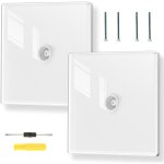 Acmerota 2 prises murales pour antenne tv, plaque murale pour prise coaxiale tv fm, plaque, raccord pour ...