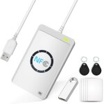 Acr122u lecteur de cartes  puce nfc rfid lecteur / graveur intelligente contactless m1 / uid reader ...