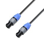 Adam hall - k5s225ss0500 - c�ble hp 2 x 2, 5 mm neutrik speakon 2 points / speakon 2 points - 5. 00 m ...