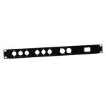 Adam hall - panneau rack en acier pour xlr (6m + 2f) & iecc - 1u
