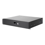 Adam hall - tiroir de rack - noir - 2u - 19